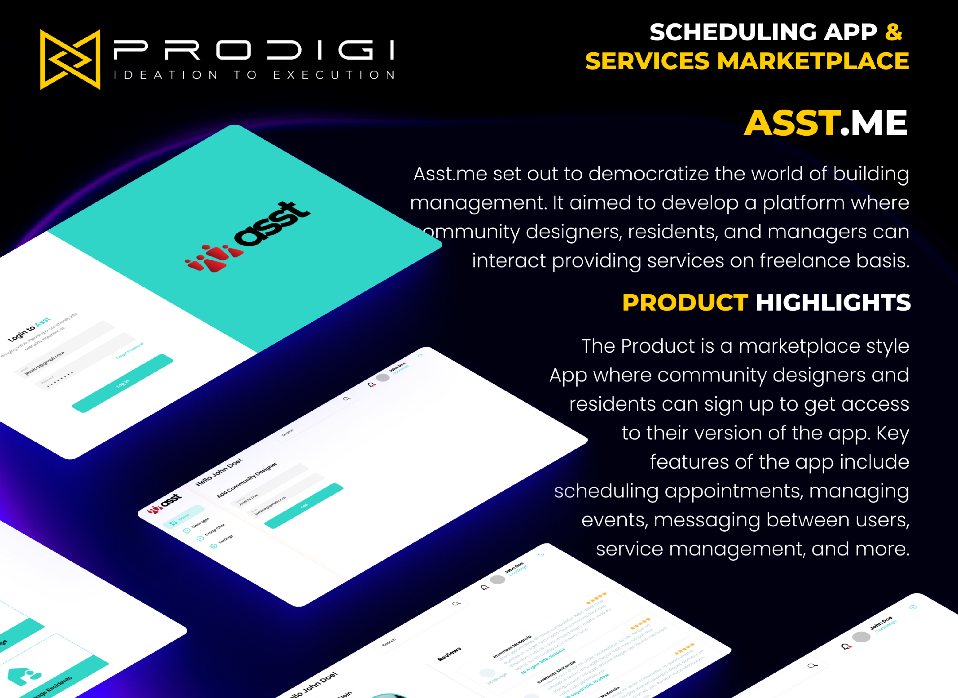 Scheduling App – Multi User Apps, Event Management, Marketplace